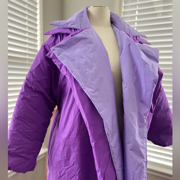 AMAZING LONGLINE PURPLE PUFFER COAT FOR THAT SKI SUIT TOPPER - Picture 5 of 6